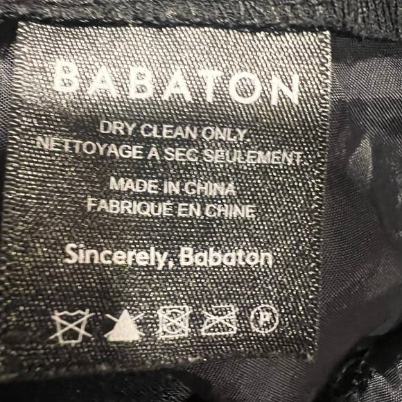 Babaton Aritzia Cohen Pants Women's Size 4 Black Crop Tailored Mid Rise Workwear - Picture 10 of 10